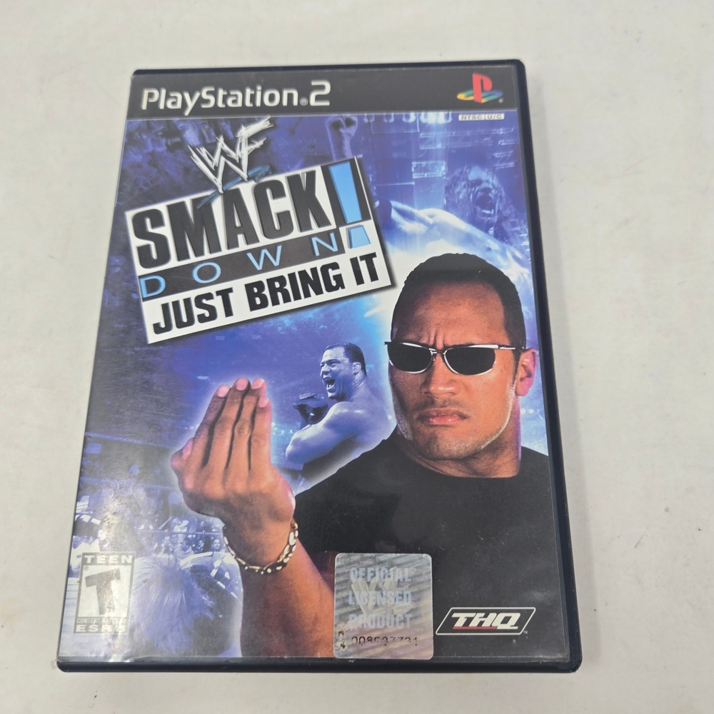 WWF SmackDown Just Bring It PS2‎ PlayStation 2 Game Complete CIB THQ The Rock